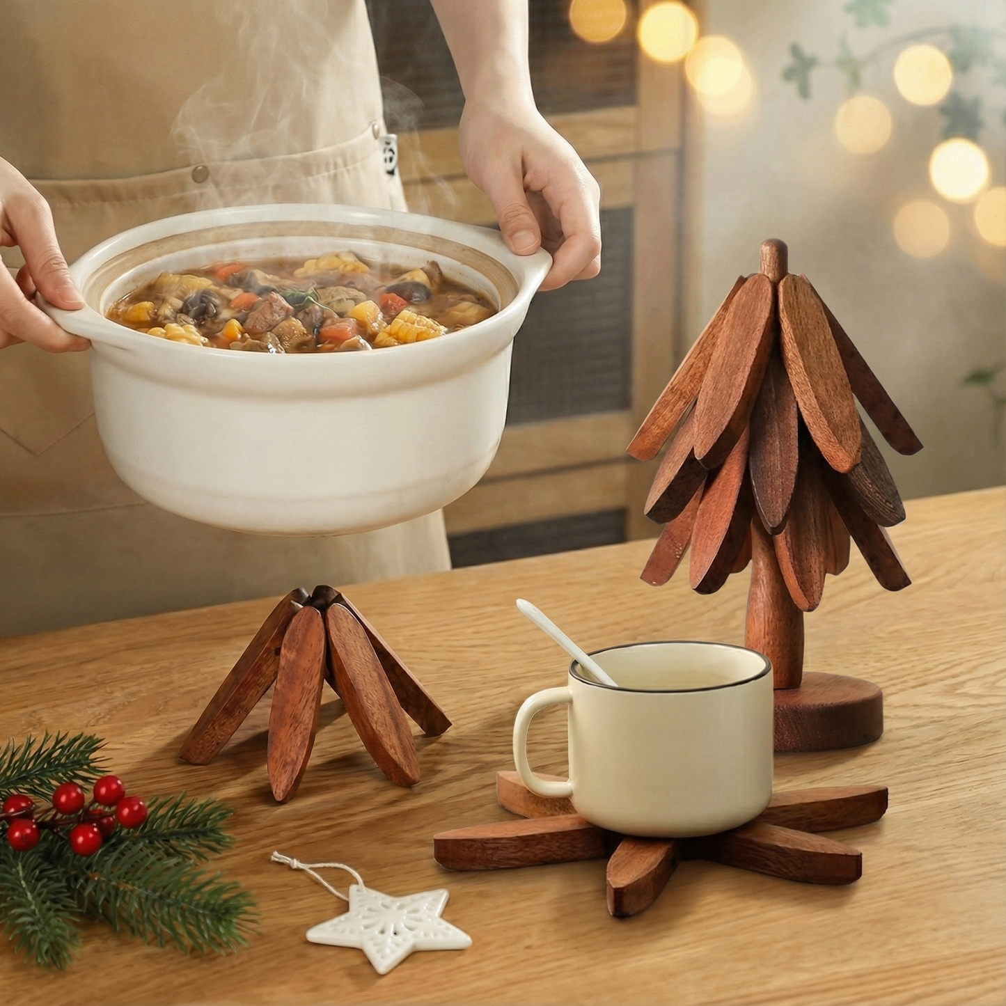 CozyTree™ – Drewniana Choinka Wielofunkcyjna