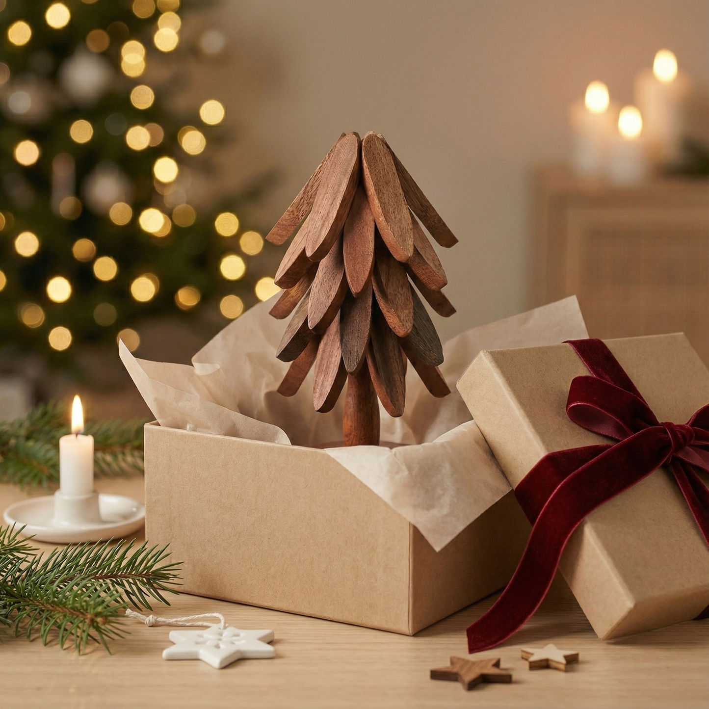 CozyTree™ – Drewniana Choinka Wielofunkcyjna