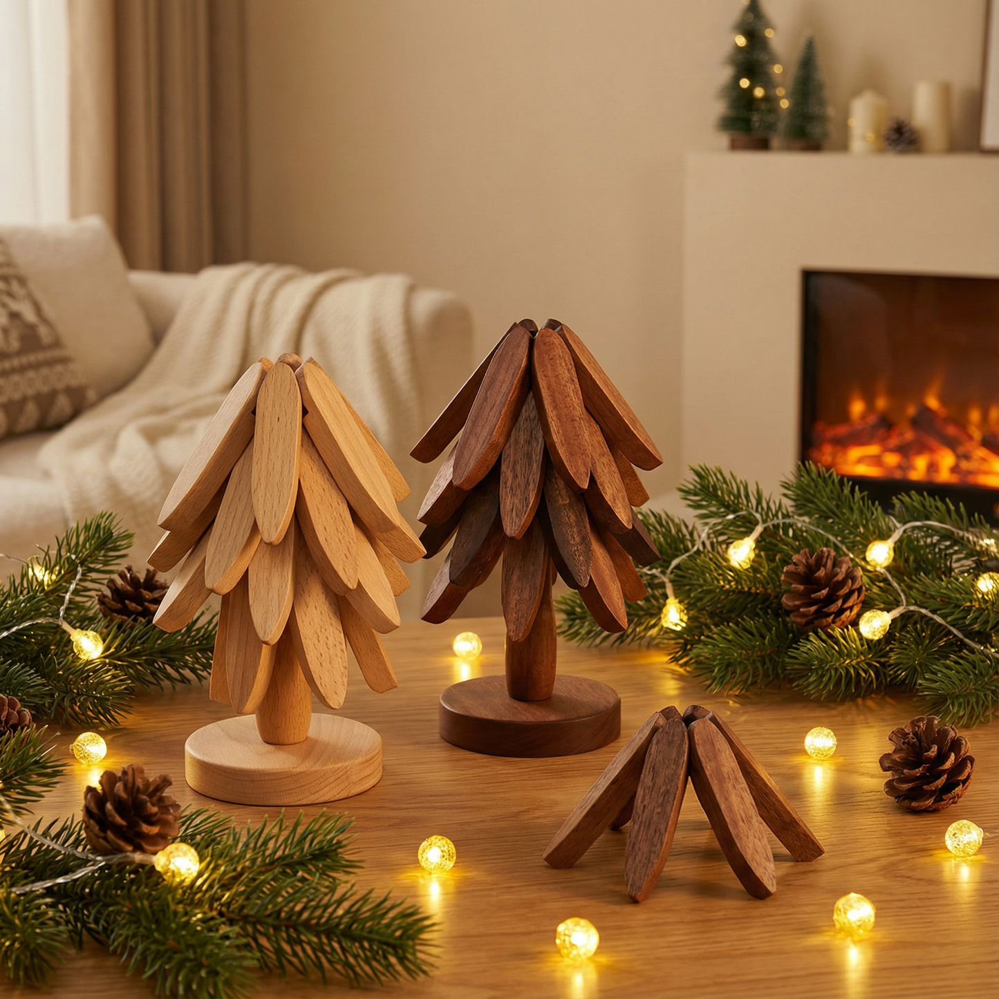 CozyTree™ – Drewniana Choinka Wielofunkcyjna